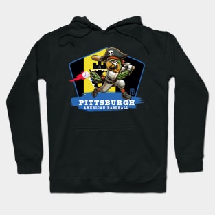 USA - American BASEBALL - Pittsburgh - Baseball mascot - Pittsburgh  baseball Hoodie